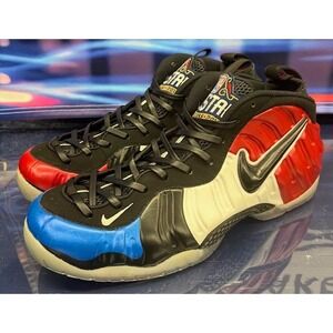 Custom Foamposites 8 of 68 pairs Red White Blue All Stars Mens sneakers size 14